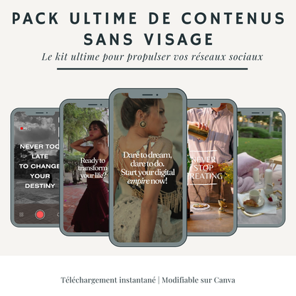 Pack de 500+ Reels Faceless – Templates modifiables sur Canva