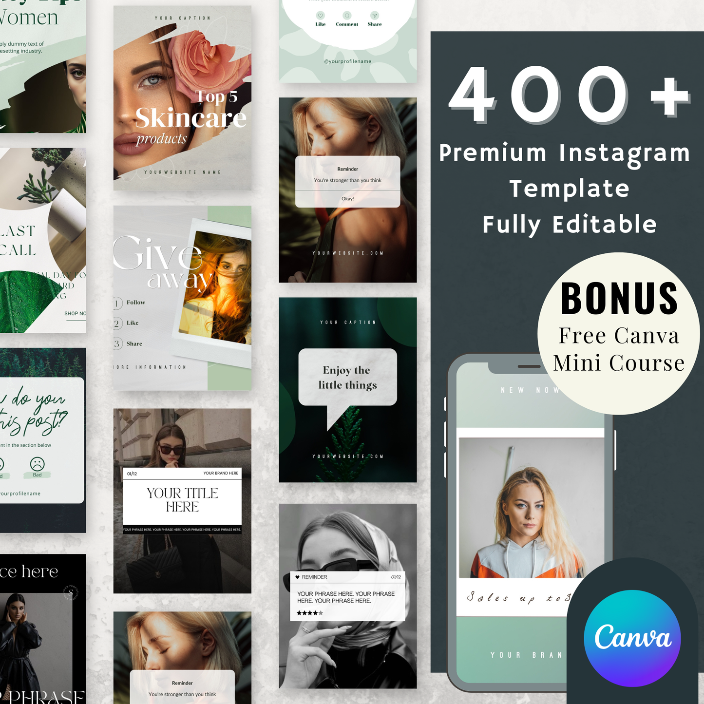 400+ Instagram Canva Templates – Influencers & Marketing